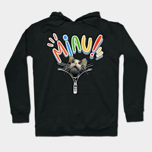 cat miow, cat miou, meu, meow Hoodie